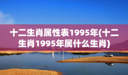 十二生肖属性表1995年(十二生肖1995年属什么生肖)